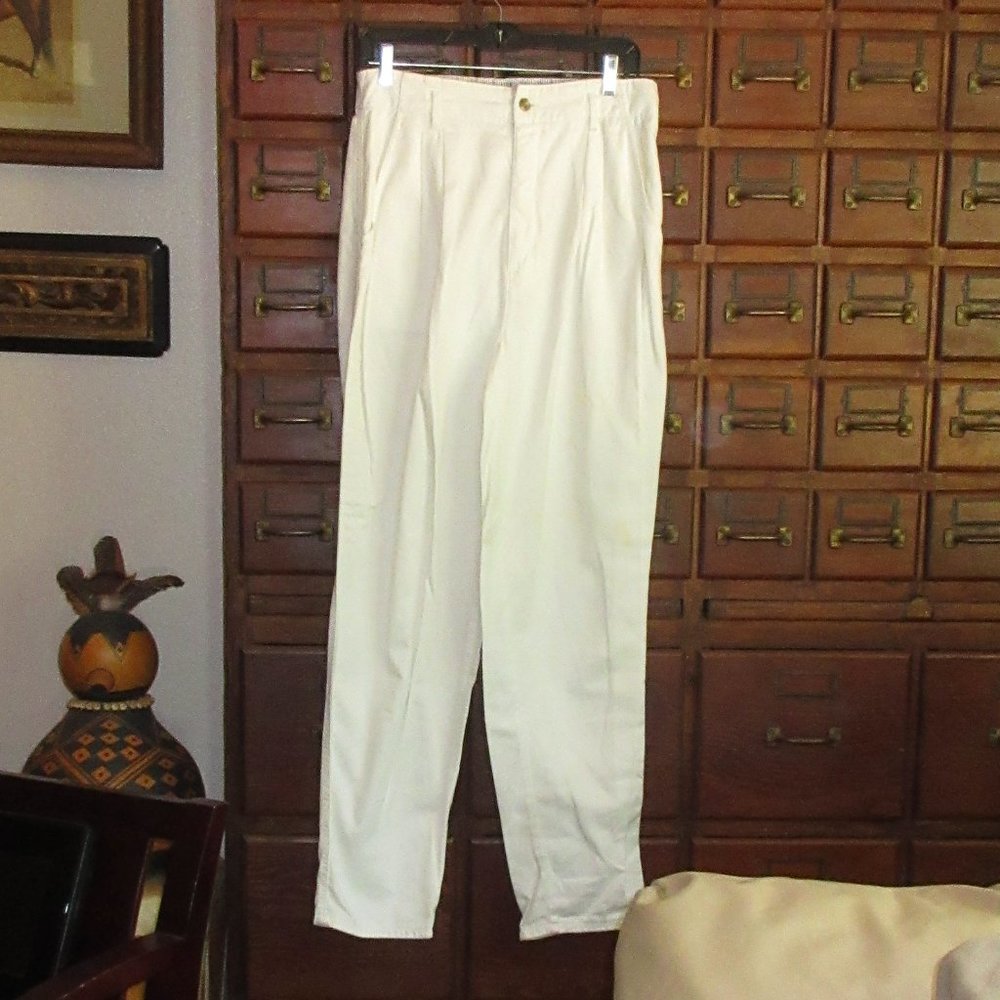 DOCKERS White Cotton Pants Size 12